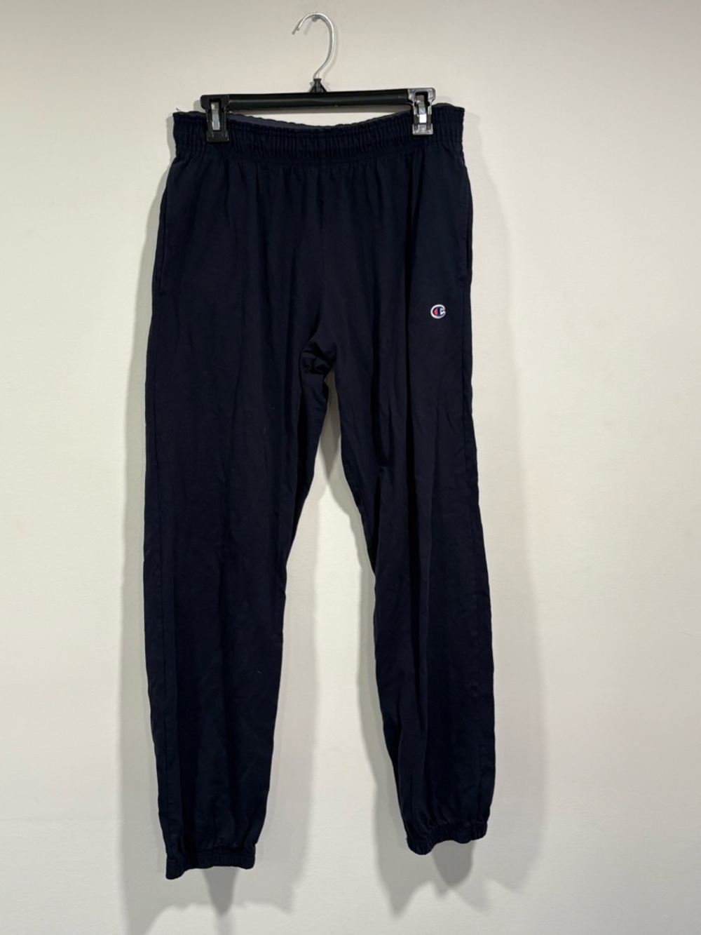 Champion Men's Dark Navy Athletic Joggers with Logo